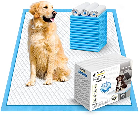 Photo 1 of CROCI XXL 30"x36" Thicker Heavy Absorbency Pee Pads for Dogs, Dog Training Pads Absorbs Up to 8-Cup of Liquid, 6-Layer Puppy Pads Leak-Proof & Quick Drying, Disposable (40 Counts)
