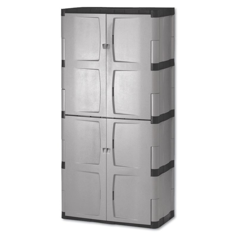 Photo 1 of 72in. Mica & Charcoal Full Double Door Cabinet FG708300MICHR
