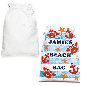 Photo 1 of Baker Ross AR611 Large Drawstring Bags-Pack of 2, Fabric Canvas Carrier for Kids to Personalise and Paint Your Own in Children's Arts and Crafts, White
