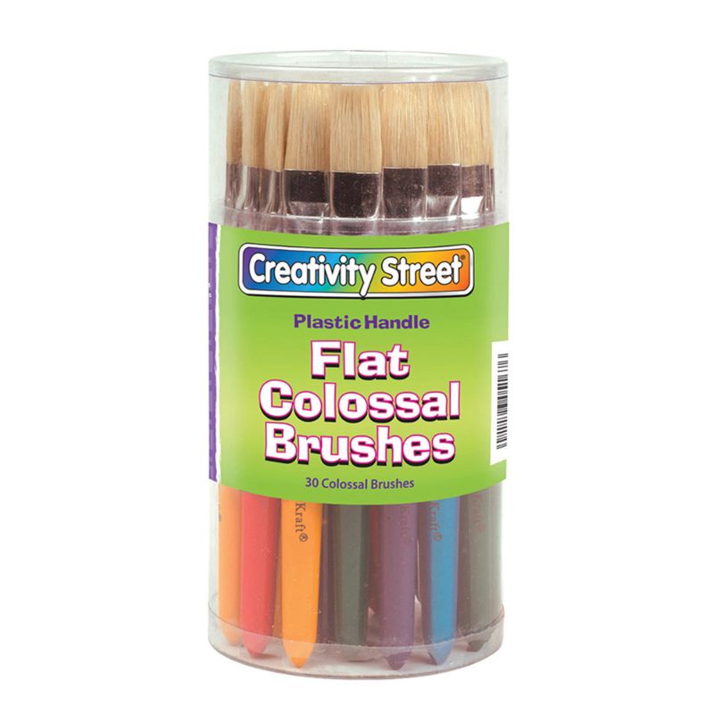 Photo 1 of Chenille Kraft Creativity Street Colossal Paint Brushes, Natural, Flat, Assorted, Set of 30
