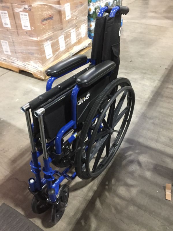 Photo 2 of Drive Medical Blue Streak Ultra-Lightweight Wheelchair With Flip-Backs Arms & Swing-Away Footrests
