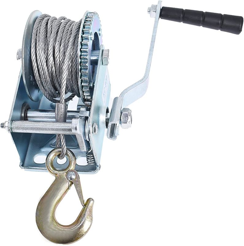 Photo 1 of ALL-CARB 600Lbs Hand Winch Heavy Duty Steel Cable Crank Gear Winch with 8m Steel Wire