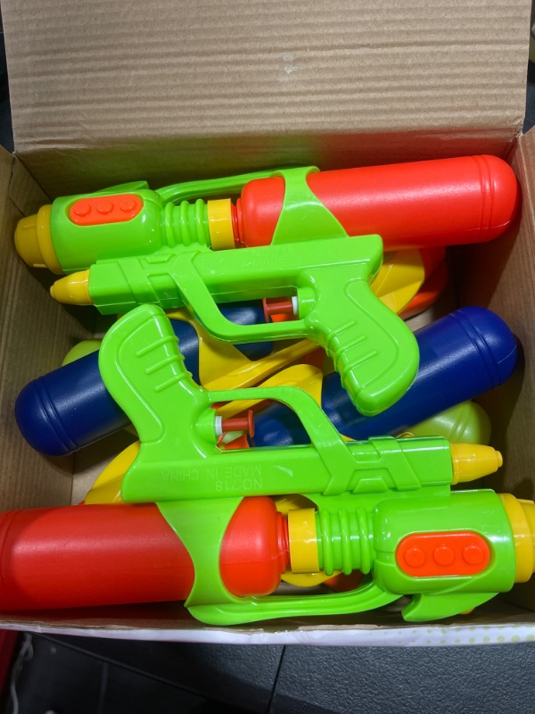 Photo 2 of Fun-Here Water Guns 9 inch 6 Packs for Kids Adults Multicolor Squirt Gun in Party Pool Bath Favors Indoor Outdoor Funy Summer Toy (Pack of 6)