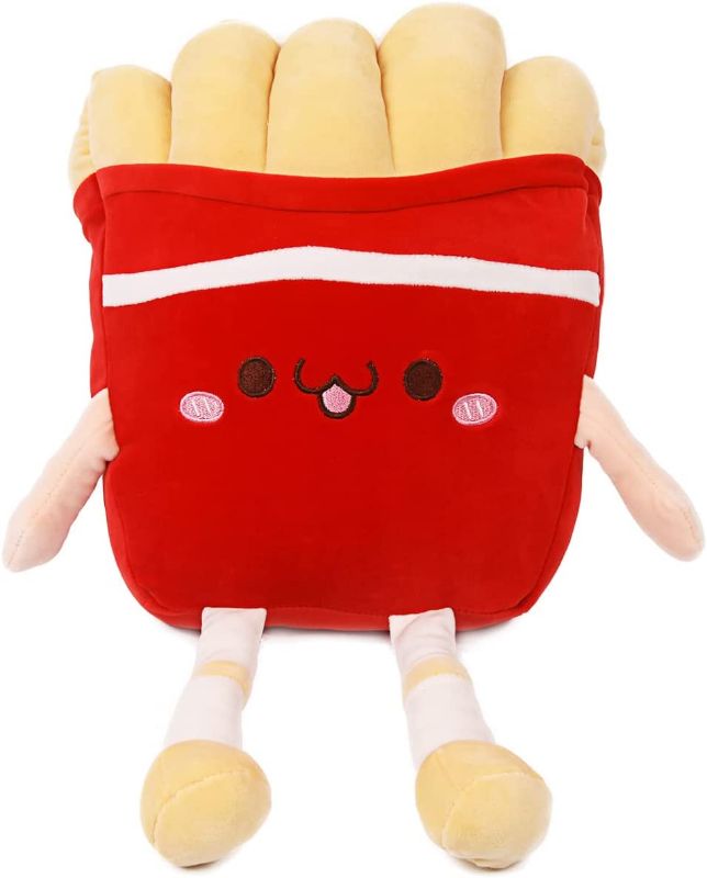 Photo 1 of Fries Plush Toy Funny Pillow Stuffed Animal Soft Hugging Pillow Cute Food Toy Kawaii Room Decor Squishy Anime Plushie Gifts for Kids Boys Girls 15.7"