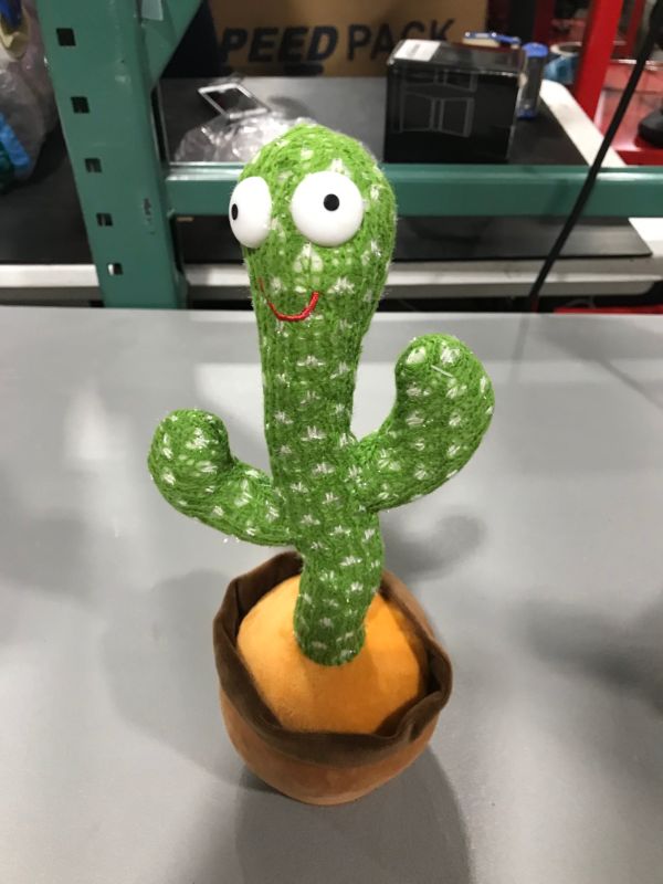 Photo 2 of Adjustable Volume Control Dancing Cactus Toy Talking Cactus Toy Repeats What You Say Singing Mimicking Cactus