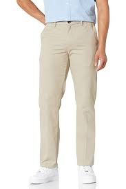 Photo 1 of Amazon Essentials Men's Expandable Waist Classic-Fit Flat-Front Dress Pants Size  31 x 28 