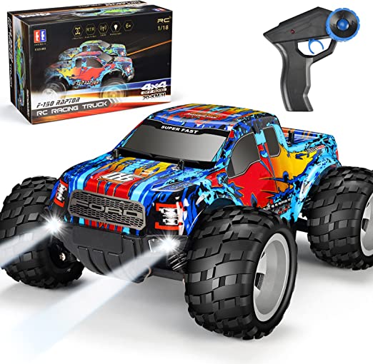 Photo 1 of Ford Raptor F150 Remote Control Car 20km/h Off Road RC Race Car with Rechargeable Battery Headlights High Speed RC Monster Trucks for Boys Girls Kids

