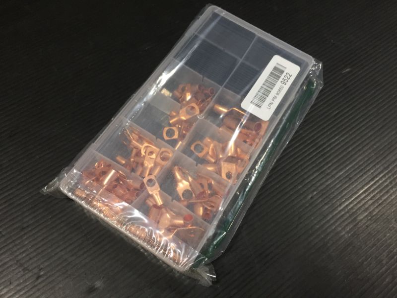 Photo 2 of 260 Pcs Copper Wire Terminal Connector Heat Shrinkable Tube Set,120 Pcs AWG 4 6 8 10/12 Battery Cable Lugs Battery Cable Ends Ring Terminals Connectors with 160pcs Heat Shrink Tubing
