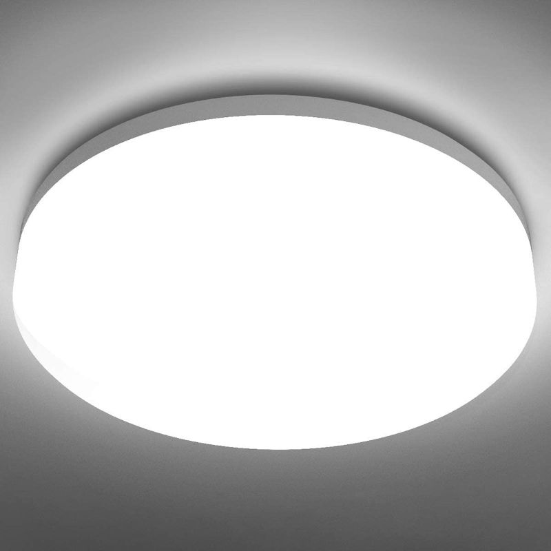 Photo 1 of AKAYLAY Modern LED Ceiling Light Fixture, 1200LM Flush Mount Ceiling Light Daylight White Bright 6000k Round Ceiling Lamp for Bedroom Kitchen Stairs Porch Cloakroom
