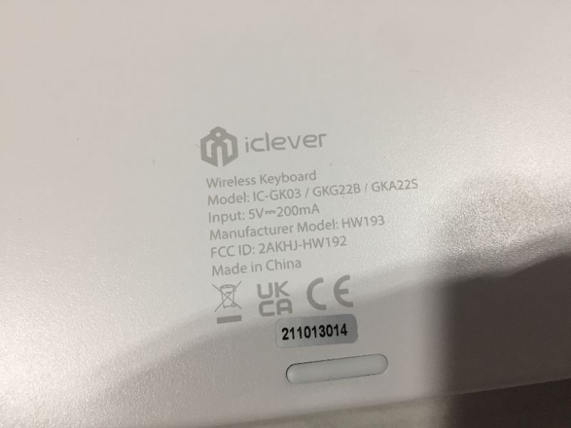 Photo 3 of Wireless Keyboard - iClever GKA22S Rechargeable Keyboard with Number Pad