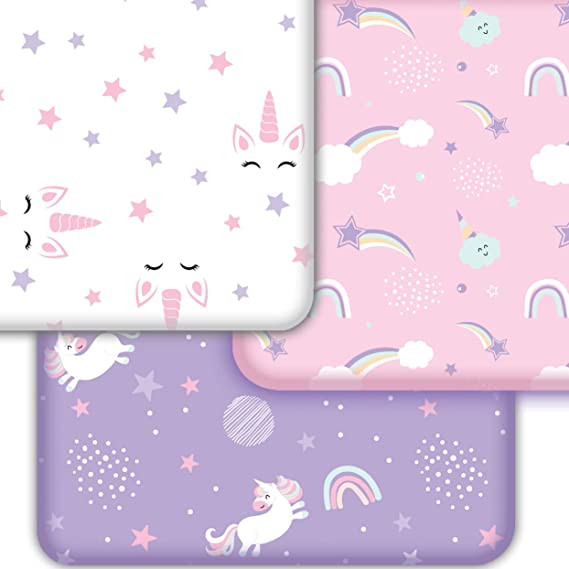 Photo 1 of GROW WILD Crib Sheets Girl 3 Pack  Crib Mattress Sheet or Toddler