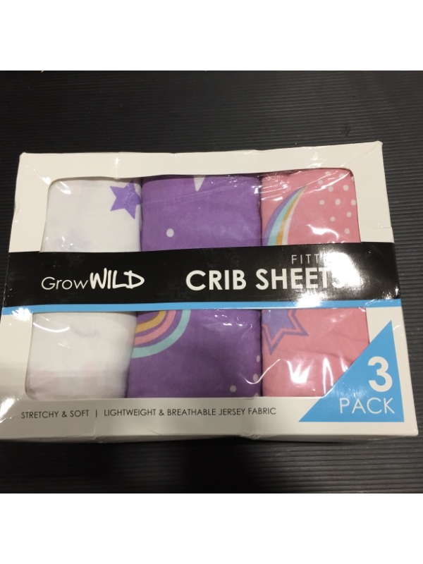 Photo 2 of GROW WILD Crib Sheets Girl 3 Pack  Crib Mattress Sheet or Toddler