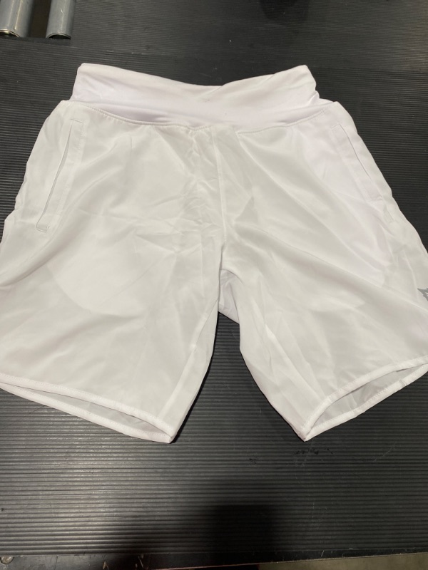 Photo 2 of BALEAF Women's 7 Inches Long Running Shorts with Liner Lounge Sport Gym Shorts Back Zipper Pocket SIZE XS