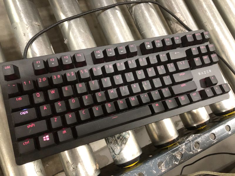 Photo 2 of Razer Huntsman Tournament Edition TKL Tenkeyless Gaming Keyboard: Fast Keyboard Switches - Linear Optical Switches - Chroma RGB Lighting - PBT Keycaps - Onboard Memory - Classic Black

