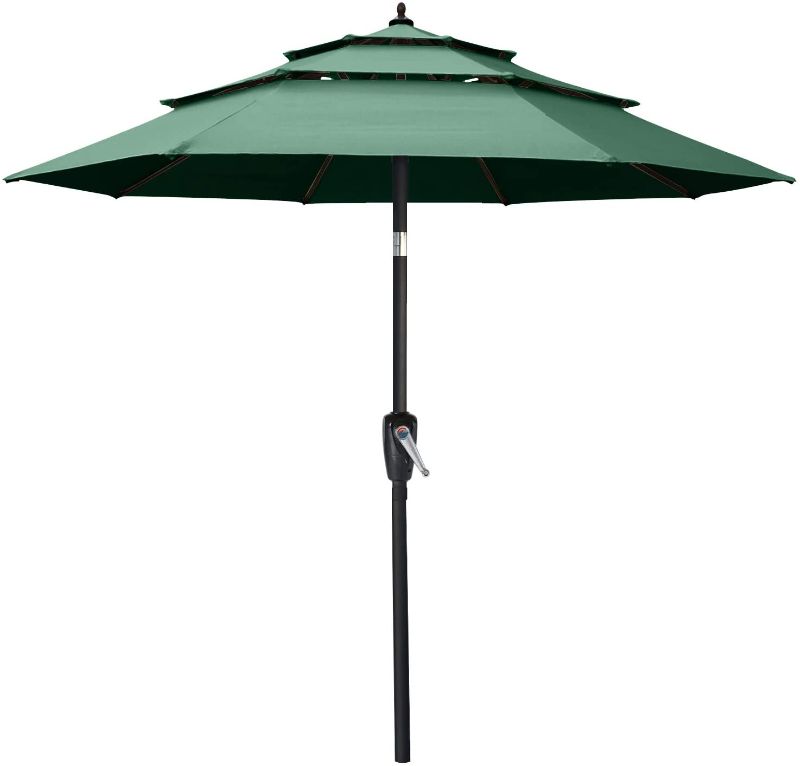 Photo 1 of ABCCANOPY Patio Umbrellas 3-Tiers 9FT (Green)
