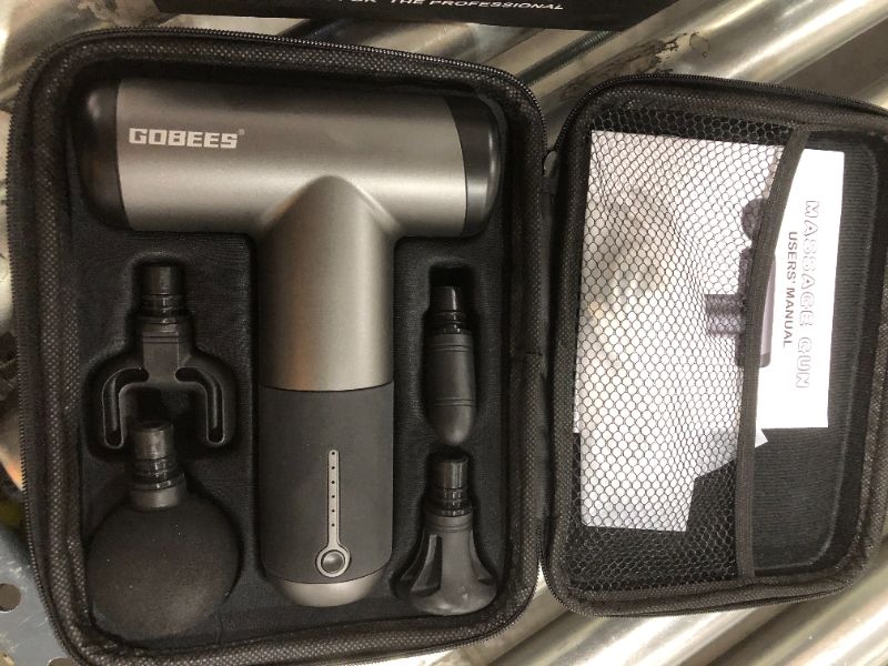 Photo 2 of GOBEES Massage Gun, Percussion Massage Gun Deep Tissue, Mini Massager Gun for Athletes, Portable Quiet Muscle Therapy Gun for Pain Relief, Brushless Motor with Long Life
