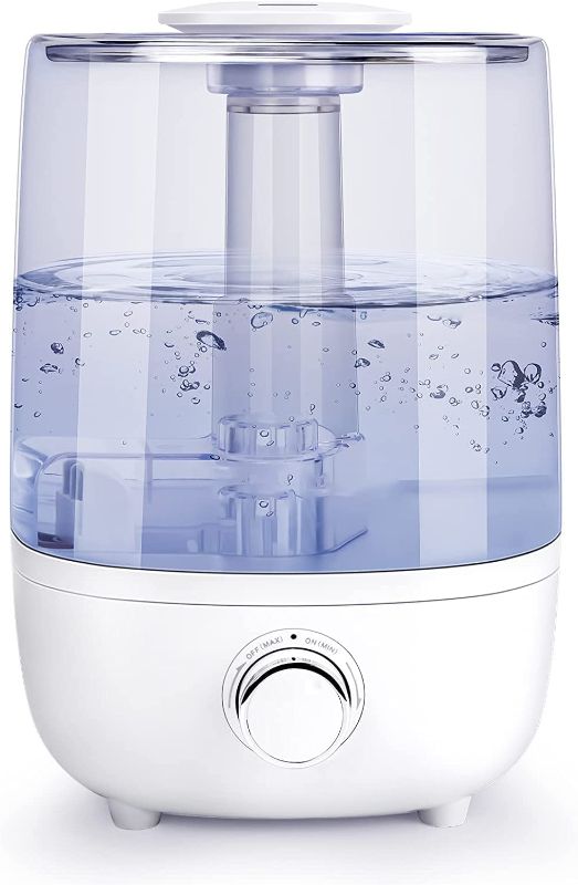 Photo 1 of 4L Ultrasonic Cool Mist Humidifier, Lasting up to 30 Hours, Top Fill Humidifier for Bedroom, Home and Office with Adjustable Mist Output, Dial Knob, Auto Shut-Off
