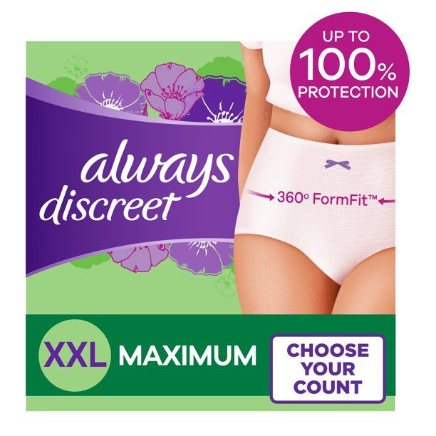 Photo 1 of Always Discreet Max Protection Incontinence Underwear for Women, XXL, 22 Ct
