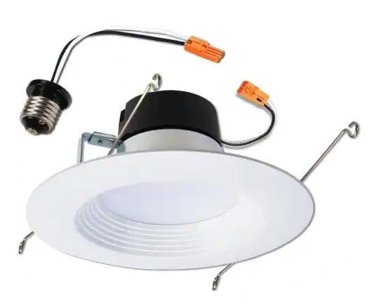 Photo 1 of LT56 Series 5 in. ./6 in. Selectable CCT(3000-5000K) Integrated LED, White Recessed Light, Dimmable Retrofit Trim
