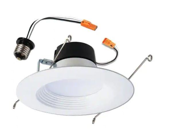 Photo 1 of LT56 Series 5 in. ./6 in. Selectable CCT(3000-5000K) Integrated LED, White Recessed Light, Dimmable Retrofit Trim
