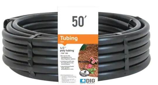 Photo 1 of 1/2 in. (.700 O.D.) x 50 ft. Poly Drip Irrigation Tubing
