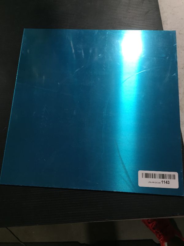 Photo 1 of 6061 T651 Aluminum Sheet Metal 12 x 12 x 1/8 (0.125") Inch Thickness Rectangle Metal Plate Covered with Protective Film