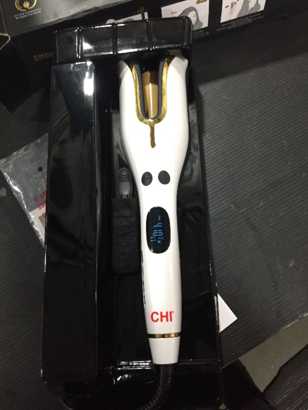 Photo 2 of CHI Spin N Curl 1" Ceramic Rotating Curler In White