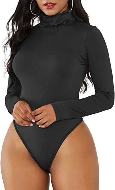 Photo 1 of American Trends Women’s Shapewear Bodysuit Black Long Sleeve Turtleneck Bodysuit for Women Shapewear Bodysuit Jumpsuit
Size M