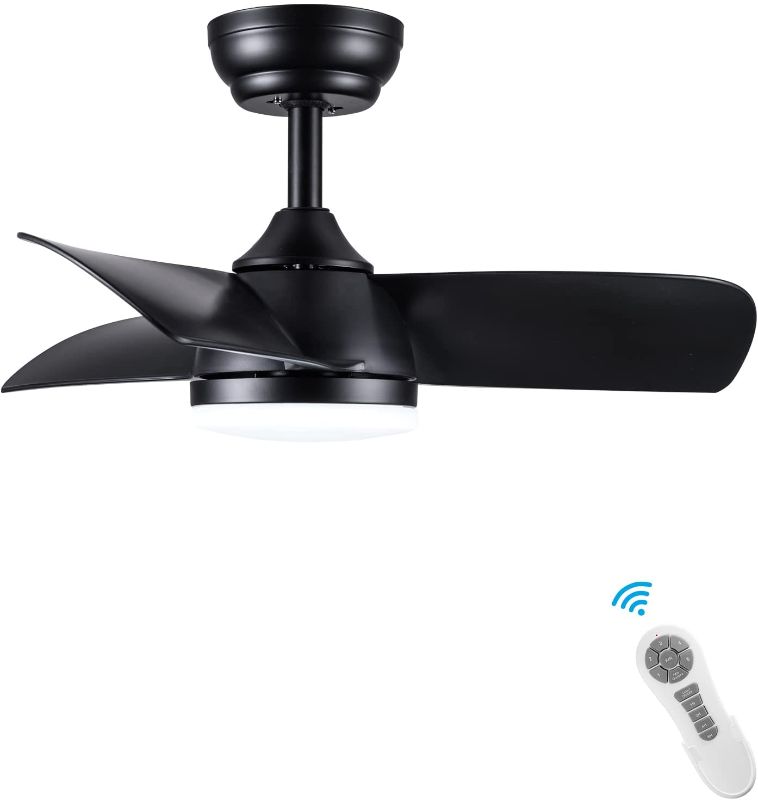 Photo 1 of Black Ceiling Fans with Lights and Remote BRTLX 28 Inch Modern Ceiling Fan with Noiseless DC Motor for Living Room Bedroom Patio Indoor and Outdoor, 5-speed,Reversible Blades
white