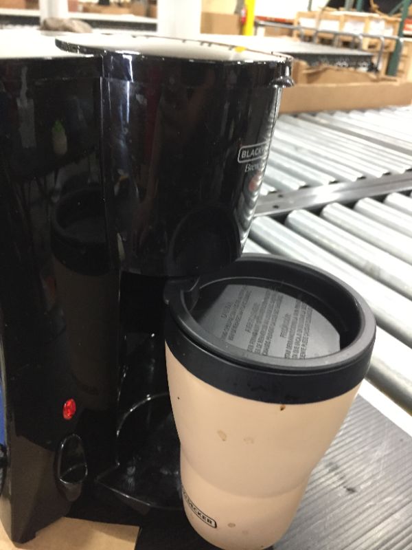 Photo 1 of Brew'n Go Black Single Serve Coffee Maker with Travel Mug
