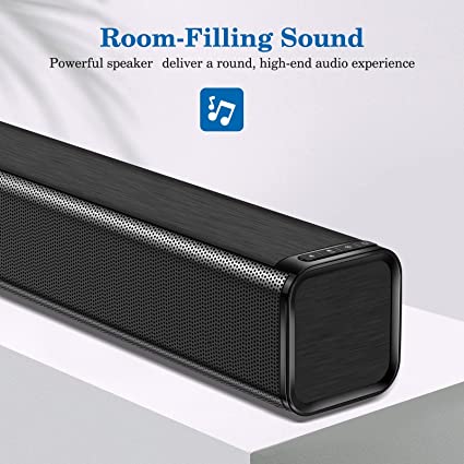 Photo 1 of TV Soundbar, Wired & Wireless Bluetooth 5.0 Stereo Sound bar for TV, Three Equalizer Mode Audio Speaker for TV, Optical/Aux/RCA Connection, Wall...
