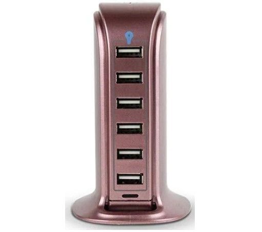 Photo 1 of Aduro 40W 6-Port USB Desktop Charging Station Hub Wall Charger Smartphones Smart Flow
