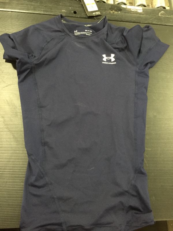 Photo 2 of Under Armour HeatGear Short-Sleeve T-Shirt for Men - Midnight Navy/White - S
