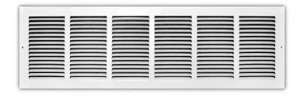 Photo 1 of 30 in. x 8 in. Steel Return Air Grille in White
