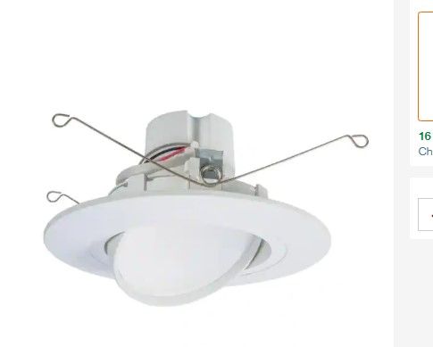 Photo 1 of 5/6 in. 2700-5000K Selectable CCT Integrated LED White Retrofit LED Module Recessed Light with Gimbal Trim
