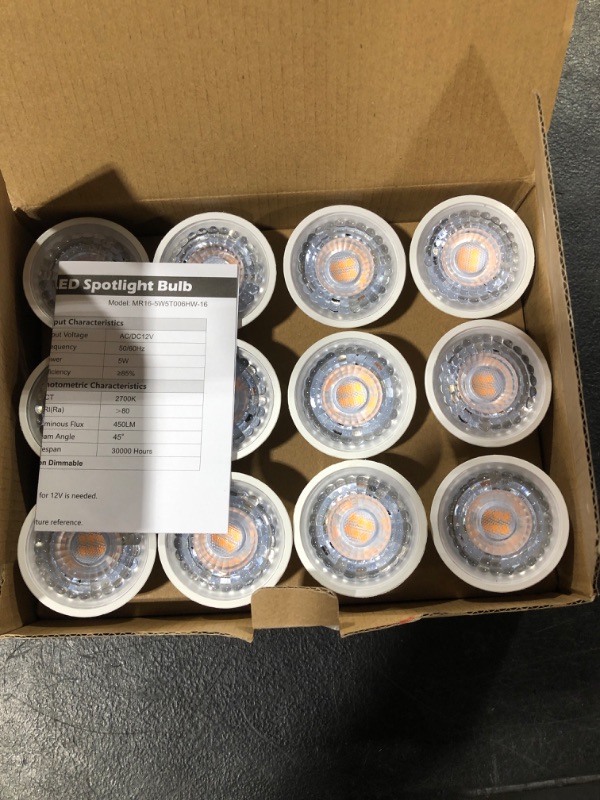 Photo 2 of 12 Pack MR16 LED Bulbs 50W Halogen Equivalent