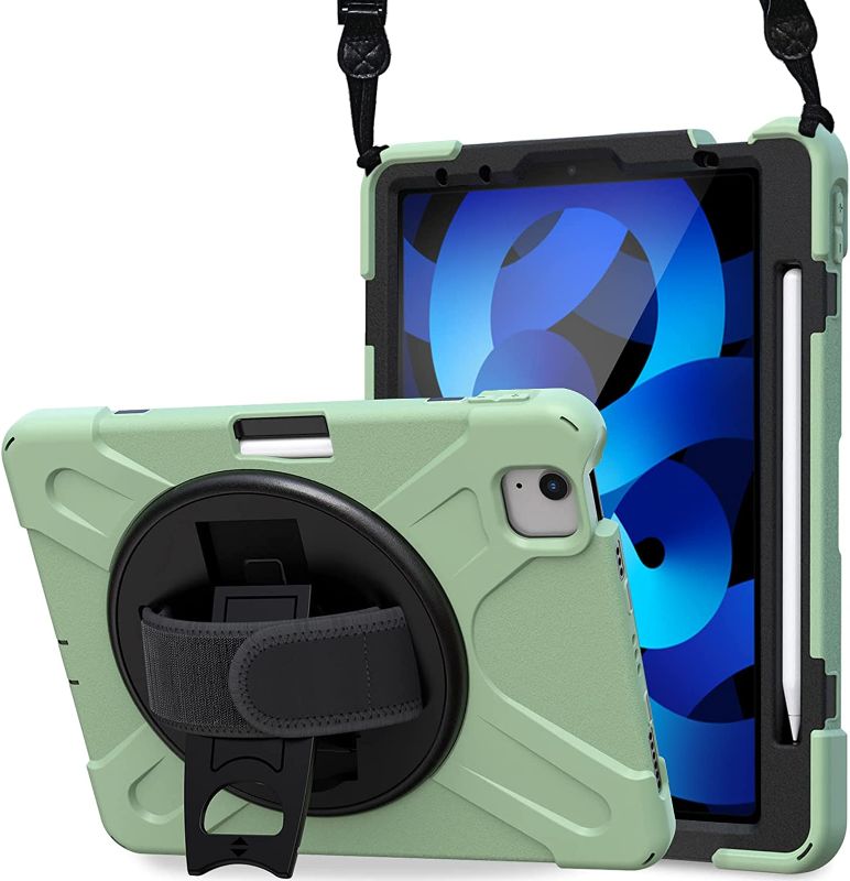 Photo 1 of ProCase iPad Air 5 / 4 Rugged Case, 10.9 Inch iPad Air 5th / 4th Generation Case, Heavy Duty Shockproof Rotating Kickstand Protective Cover for iPad Air 10.9" 5th Gen 2022 / 4th Gen 2020 -Green
