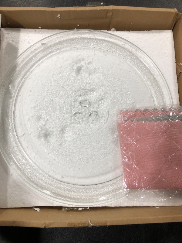 Photo 2 of 12.5'' Microwave Glass Turntable Plate Compatible Microwave Plate Replacement for Large Microwaves Like GE and Samsung Microwave Glass Tray
