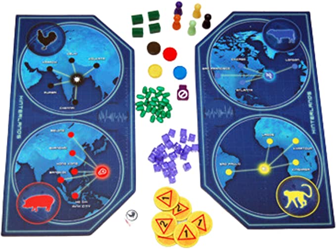 Photo 2 of Pandemic State of Emergency Board Game EXPANSION | Family Board Game | Strategy Board Game | Cooperative Board Game | Ages 8+ | 2 to 4 players | Average Playtime 45 minutes | Made by Z-Man Games
