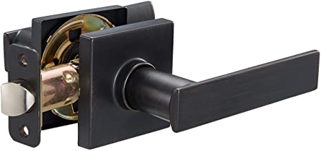 Photo 1 of Amazon Basics Contemporary Stamford Door Lever, Passage, matte black
