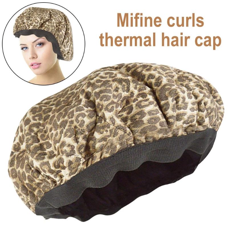 Photo 1 of Hair Care Heating Nursing Cap Deep Conditioning Thermal Heat Cap Microwavable Heated Cap Steaming For Home SPA Hair
