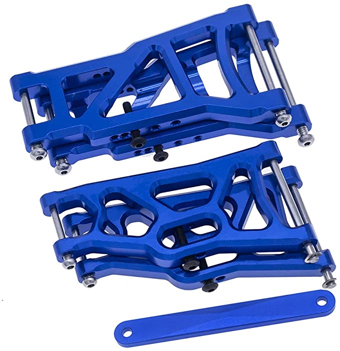 Photo 1 of 4-Pack Aluminum Front & Rear Suspension A-Arms & Tie Bar Replacement of 2555 3631 2532 for Traxxas 1/10 Slash 2WD RC Car Upgrade Parts Hop Ups
