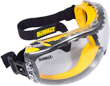 Photo 1 of DEWALT DPG82-11C Concealer Clear Anti-Fog Dual Mold Safety Goggle, Clear Lens, 1 Pair
