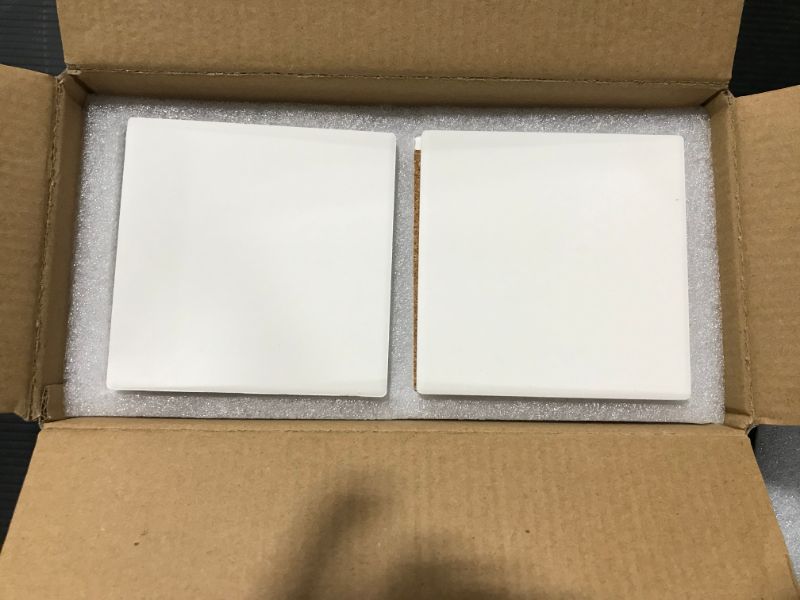 Photo 1 of Ceramic Tiles for Crafts Coasters,12 Ceramic White Tiles Unglazed 4x4 with Cork Backing Pads, Use with Alcohol Ink or Acrylic Pouring, DIY Make Your Own Coasters, Mosaics, Painting Projects, Decoupage
