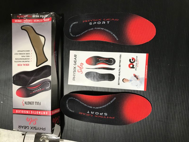 Photo 2 of Arch Support Insoles Men & Women by Physix Gear Sport - Orthotic Inserts for Plantar Fasciitis Relief, Flat Foot, High Arches, Shin Splints, Heel Spurs, Sore Feet, Overpronation (1 Pair, X-Small)
