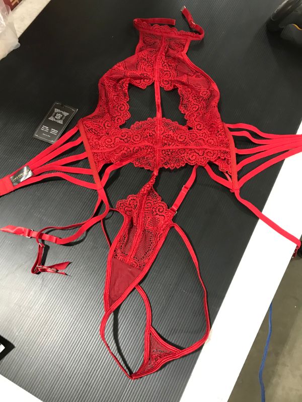 Photo 1 of LOVE YOU SEXY RED LACE LINGERIE 1 PIECE SMALL