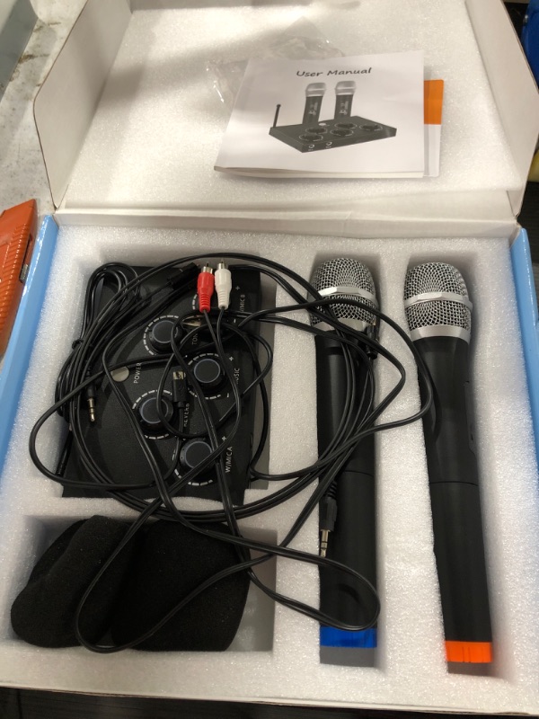 Photo 2 of Portable Karaoke Microphone Mixer System Set **UNABLE TO TEST**