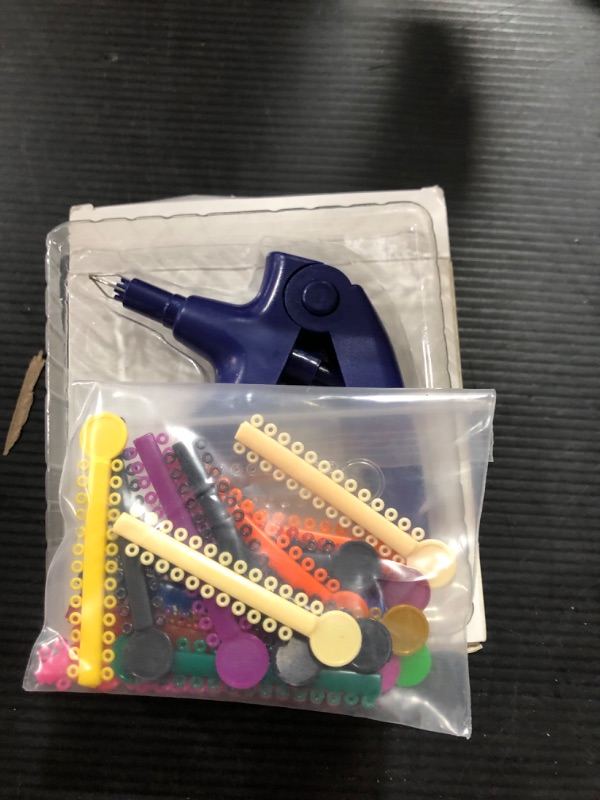 Photo 2 of Ainden Orthodontic Ligature Ties Multi-Color(1040 Pcs/Bag) and Orthodontic Ligature Gun Tools (Blue)