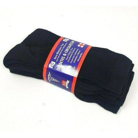 Photo 1 of 3 Pairs Non Binding Top Diabetics and Circulatory Socks Black (9-11)
