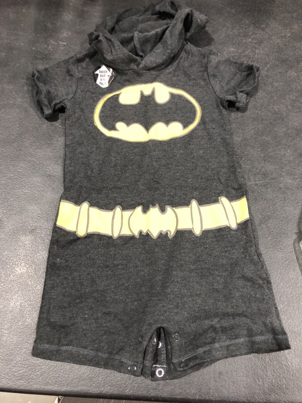 Photo 2 of DC Comics Justice League Batman Baby/Toddler Hooded Costume Romper 2T